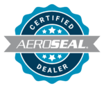 Blue & gray Aeroseal logo