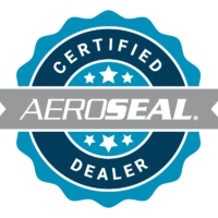 Blue & gray Aeroseal logo