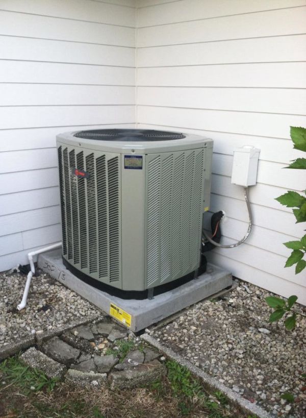 ac condenser blowing hot air outside