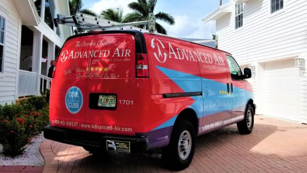 Advanced Air van in driveway