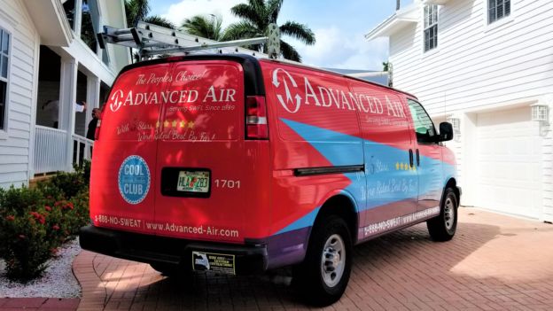 Advanced Air van in driveway